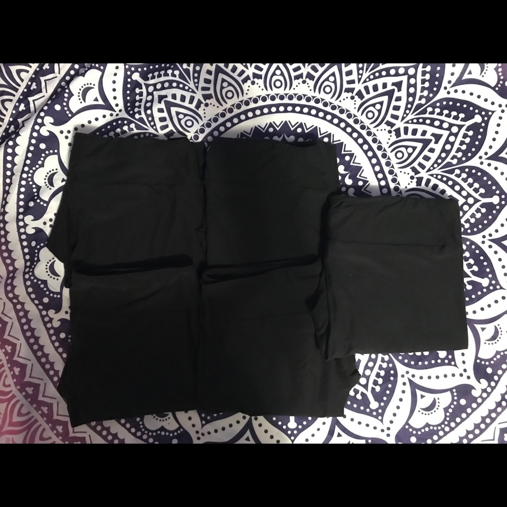 Lularoe TC Solid Black Leggings Bundle